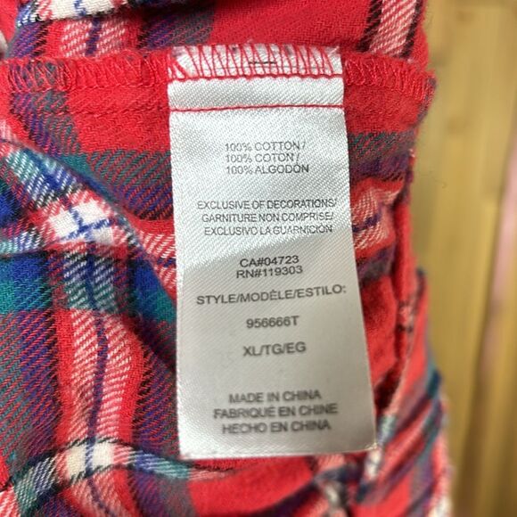 SR2 Cozy Plaid Lounge Sleep Pants 100%Cotton Size XL - Picture 10 of 13